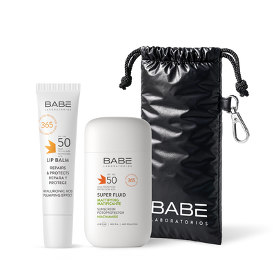 FACE & LIPS SET: Матуючий флюїд + Гіалуроновий бальзам + Чохол для окулярів в подарунок  0759973233204 фото